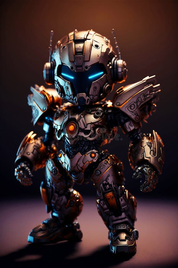 Mignon chibi méchoui gundam art numérique. Mignon chibi mécha gundam art numérique style art numérique illustration peinture générée avec l'utilisation d'un ai