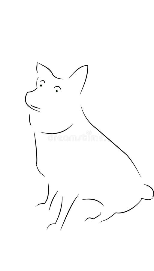 Mignon, chienchien, découpe d'animal familier illustration stock Mignon, chienchien, découpe d'animal familier illustration stock