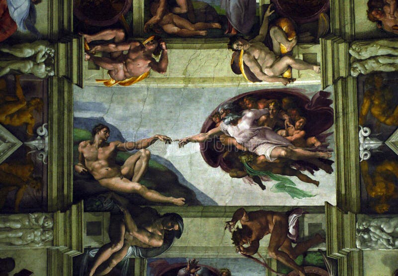 Miguel Ángel: Creación De Adán, Vaticano Imagen editorial - Imagen de ...