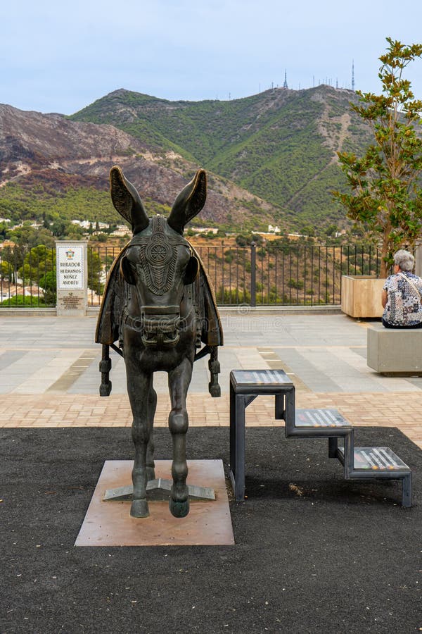 Donkey Monument in Mijas, Spain on October 2, 2022 Editorial Image Image of village, october