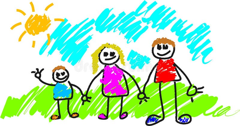 Mijn Familie stock illustratie Mijn Familie stock illustratie