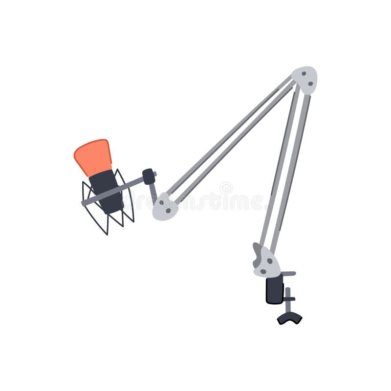 Mike microphone stand иллюстрация вектора мультипликации иллюстрация штока
