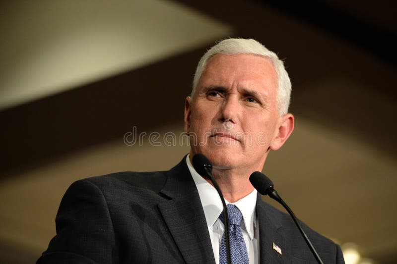 Mike Pence Rally för trumf arkivbild Mike Pence Rally för trumf arkivbild