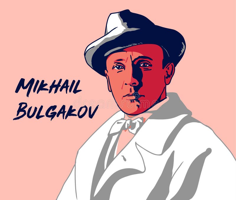 Vector portrait of the Russian poet. Mikhail Bulgakov was a Soviet-era writer, playwright, theater director, and actor. He is the author of novels, novellas and stories, plays, screenplays. Vector portrait of the Russian poet. Mikhail Bulgakov was a Soviet-era writer, playwright, theater director, and actor. He is the author of novels, novellas and stories, plays, screenplays