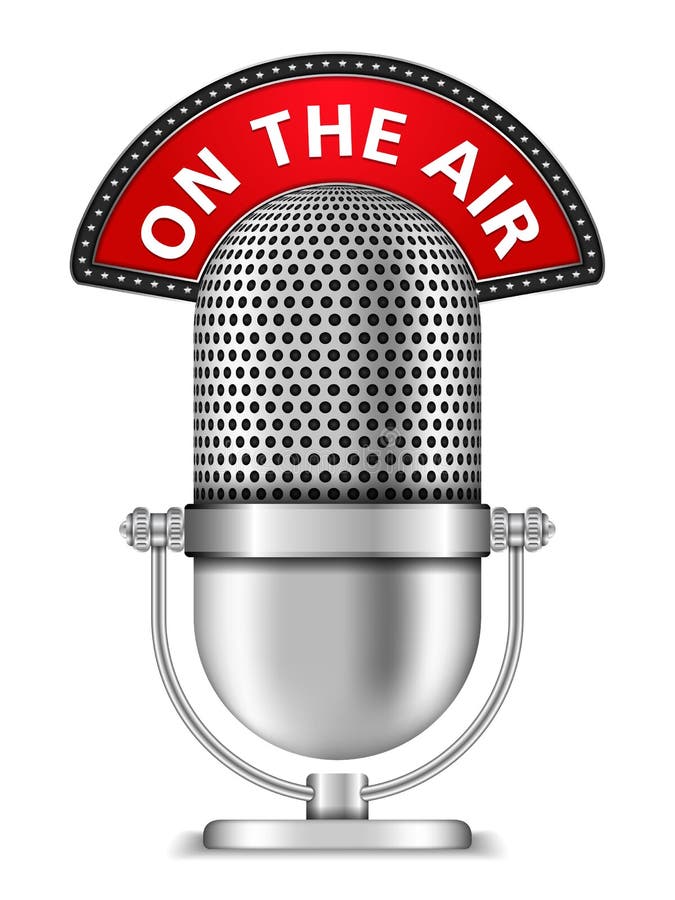 Mikrofon im Einsatz stock abbildung