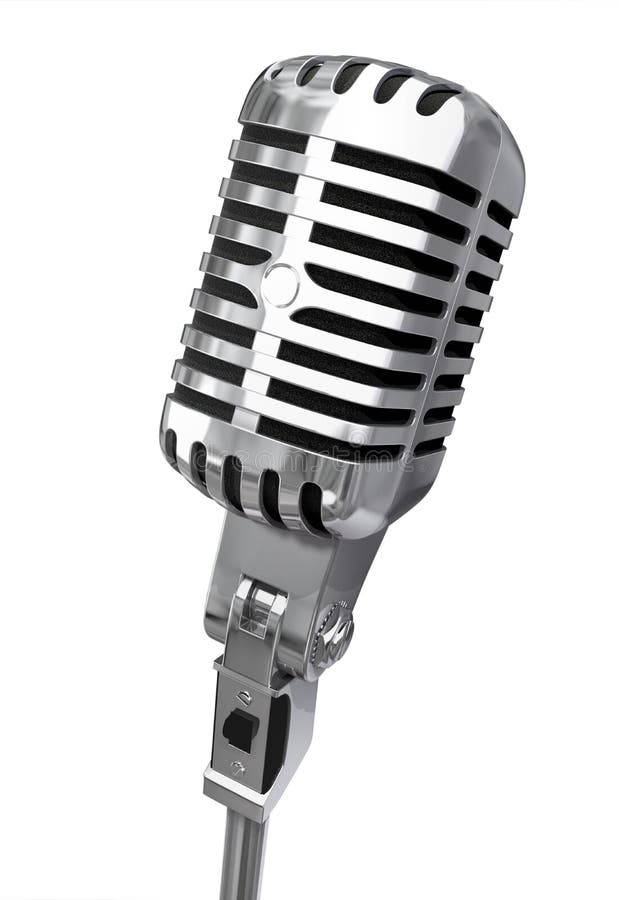Isolierter Mikrofonsignal lizenzfreie abbildung