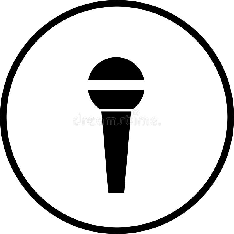 Mikrofon-Vektorsymbol stock abbildung