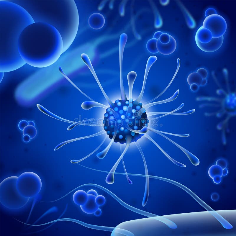Mikroskopische Bakterien Bakterienmikroorganismus, Viren und Mikrobenhintergrund Vektor der Mikrobiologievirus-Wissenschaft 3d vektor abbildung Mikroskopische Bakterien Bakterienmikroorganismus, Viren und Mikrobenhintergrund Vektor der Mikrobiologievirus-Wissenschaft 3d vektor abbildung