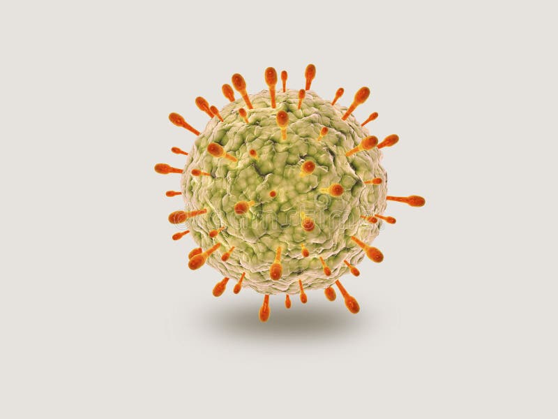 Mikroskopisk vy av herpesvirus. stock illustrationer
