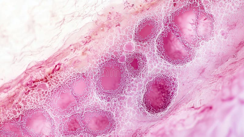 Mikroskopisk vy av kilierade epitelceller som lindrar Trachea vektor illustrationer