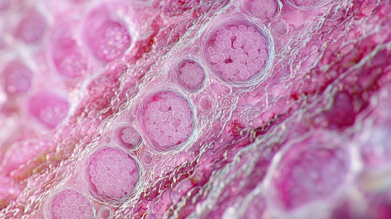 Mikroskopisk vy av kilierade epitelceller som lindrar Trachea vektor illustrationer