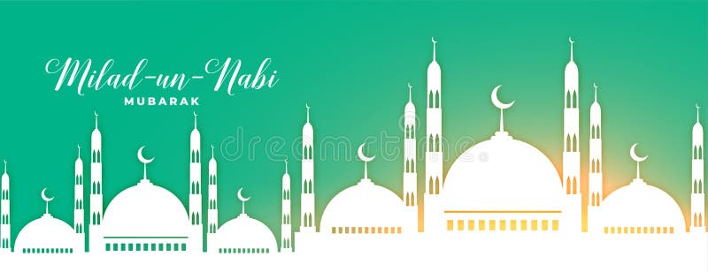 Milad Un Nabi Nice Mosque Banner Design Stock Vector ...