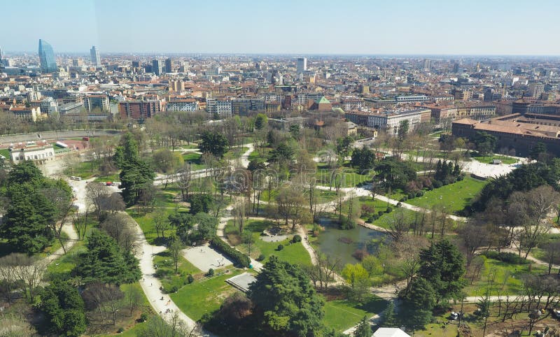 Milan aerial view stock photo. Image of milano, urban - 52069836