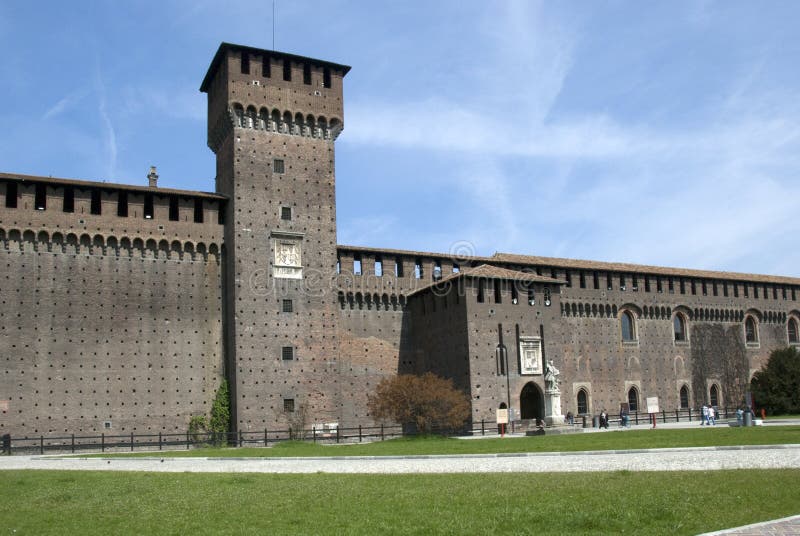 Milan castle stock image. Image of italy, century, italian - 5016955