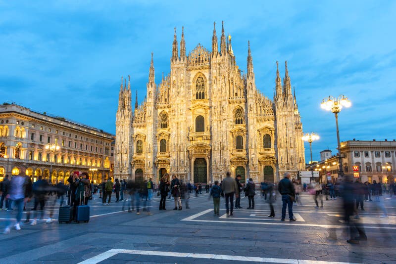 Milan Cathedral Duomo Di Milano at Sunset Editorial Photography - Image ...