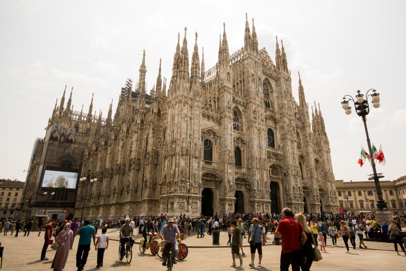 Milan Cathedral Close-up, Milan, Italy. Detail of the Facade, Exterior ...