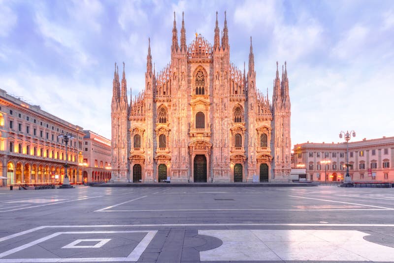 Milan Cathedral On Piazza Del Duomo Milan Italy Stock Photo Image