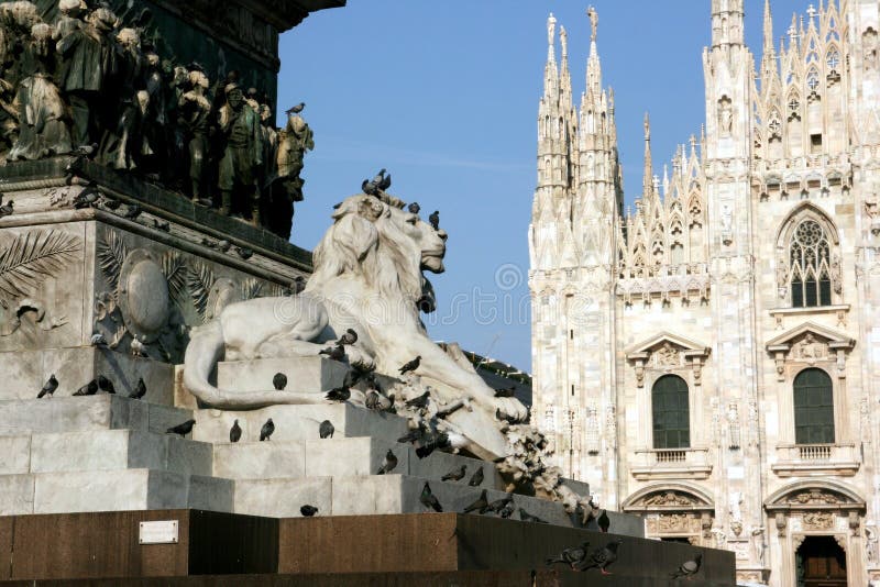 Milan Dome and statue, Italy