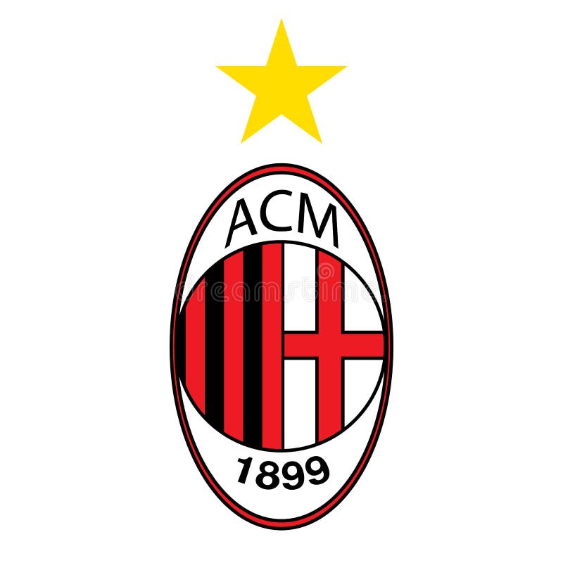 Milan Football Club Logovektorschablone Mit Goldstern Profifussballverein In Milan Italien Vektorillustration Redaktionelles Stockfoto Illustration Von Milan Profifussballverein