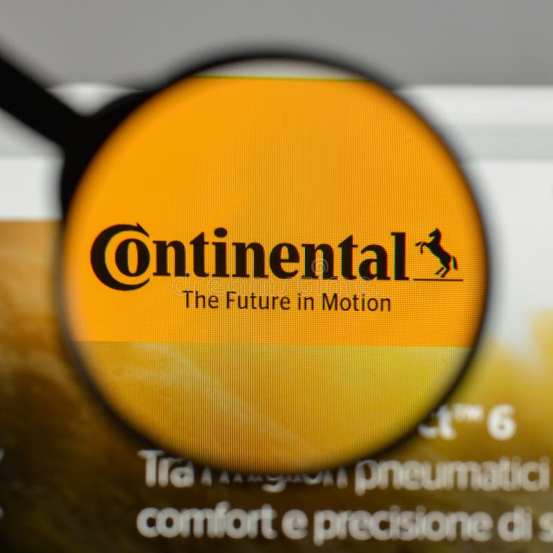 Milan, Italie - 10 août 2017 : Logo continental sur le site Web photographie stock libre de droits Milan, Italie - 10 août 2017 : Logo continental sur le site Web photographie stock libre de droits