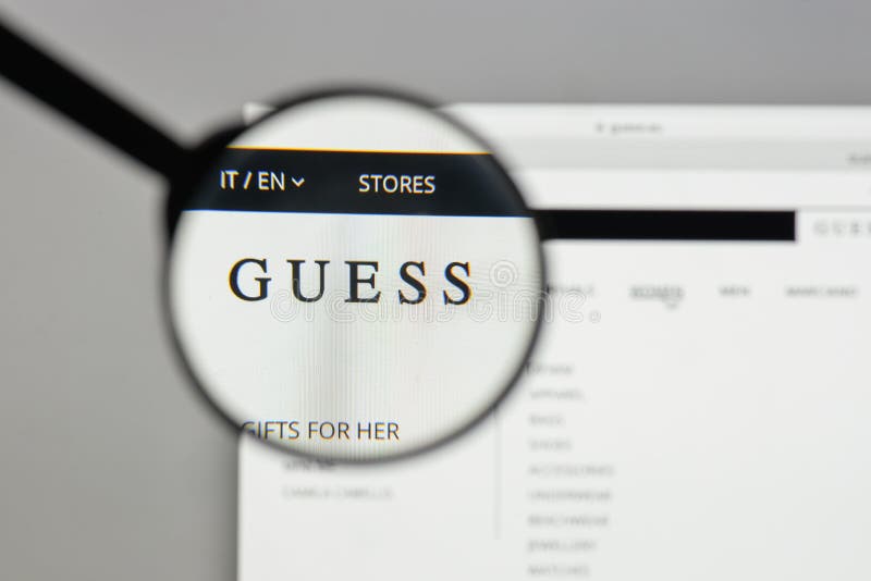 Guess logo on a wall editorial photography. Image of label - 151828947