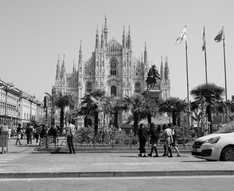 People in City Centre in Milan, Black and White Editorial Stock Photo ...