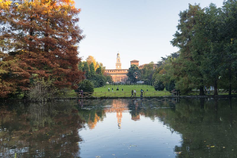 Milan (Italy) at fall stock image. Image of lombardy - 61912459