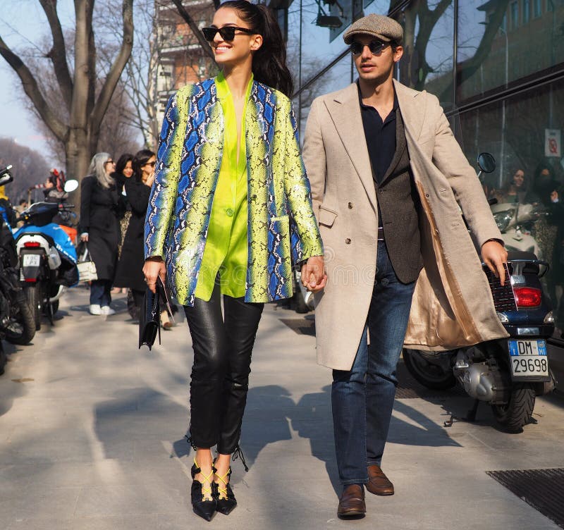 MILAN, Italy: 21 February 2019: Fashion Bloggers Street Style Outfits ...