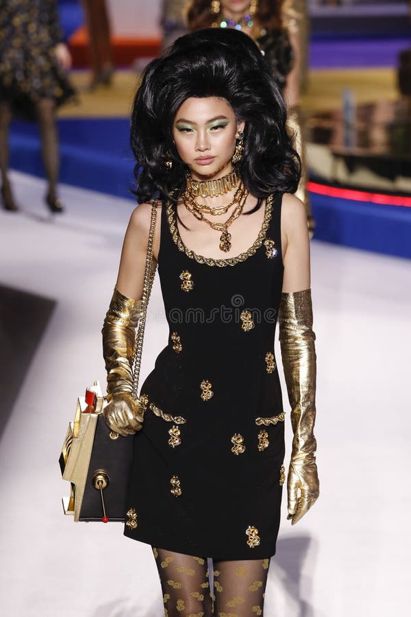 Model Hoyeon Jung walks on the runway during the Chanel Fashion