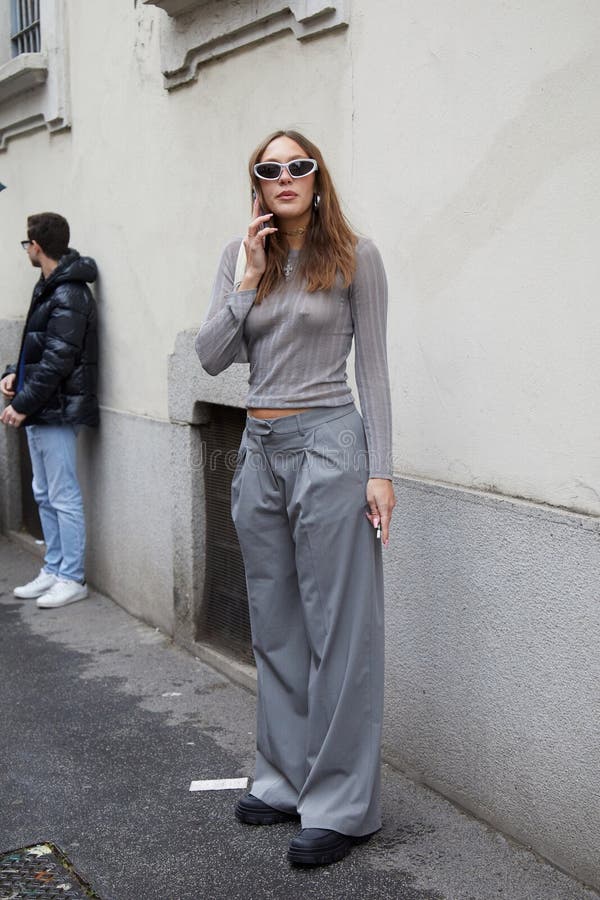 Grey trousers with a yellow jumper - No Fear of Fashion