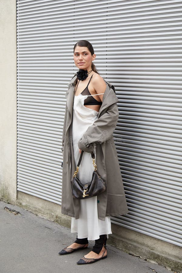 MILAN, ITALY - SEPTEMBER 20, 2019: Woman with brown Louis Vuitton