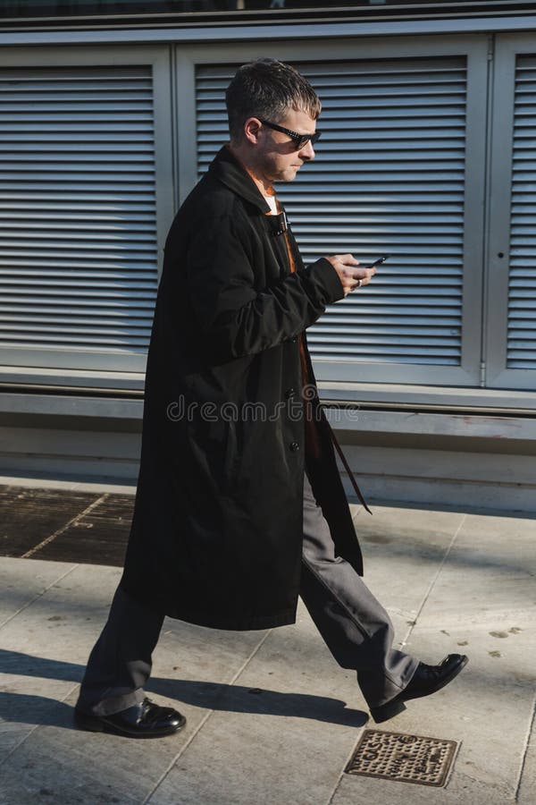 Fashionable man during Milan Men`s Fashion Week stock photography Fashionable man during Milan Men`s Fashion Week stock photography