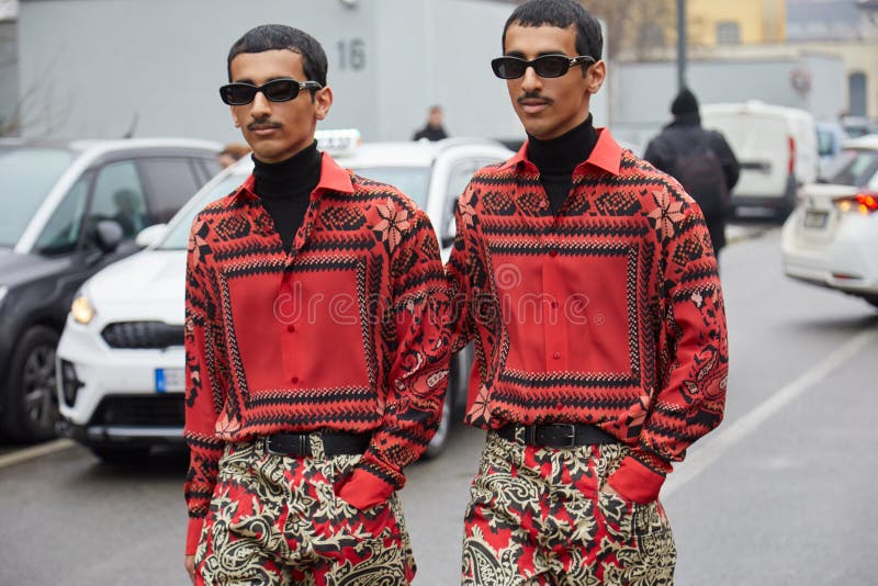 Mohammed Hadban and Humaid Hadban before Etro Fashion Show, Milan ...