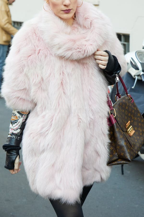 Man with Brown Louis Vuitton Backpack and Brown Fur Coat before Max Mara  Fashion Show, Milan Fashion Week Editorial Stock Photo - Image of color,  colorful: 194554168