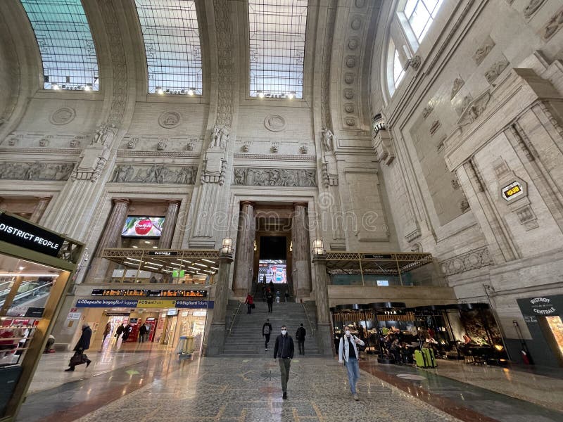 Architectural Detail from the Milano Centrale, the Main Railway Station ...