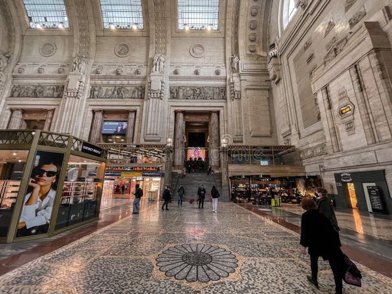 Architectural Detail from the Milano Centrale, the Main Railway Station ...