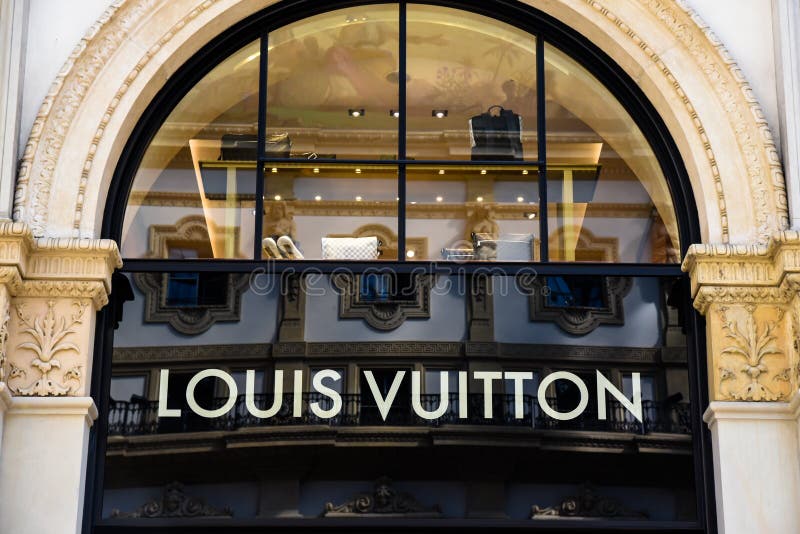 Logo of Louis Vuitton Flagship Store Editorial Stock Image - Image of  luxury, shop: 120181049