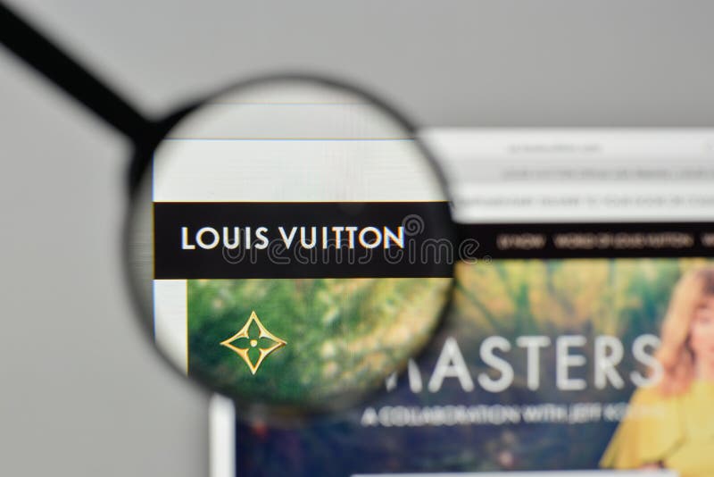 Milan, Italy - November 1, 2017: Louis Vuitton Logo On The Website Homepage. Editorial ...