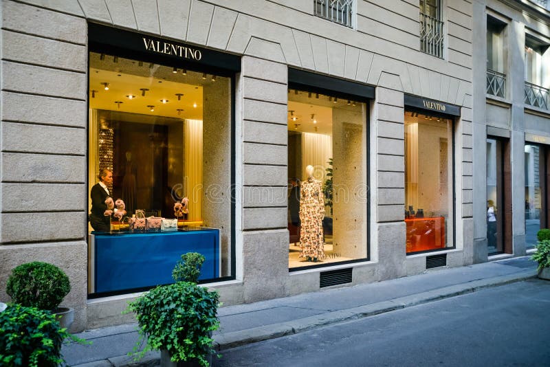 Milan, Italy - September 24, 2017: Valentino Store in Milan. Fa ...