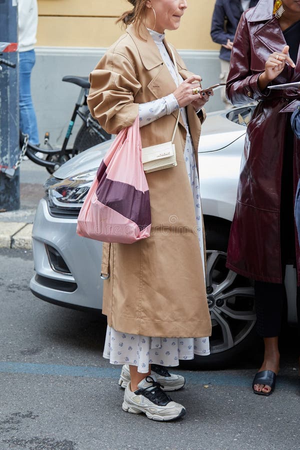 Man with Beige Gucci Scarf and Olive Green Jacket before Fendi Fashion  Show, Milan Fashion Week Editorial Image - Image of elegant, style:  194028920