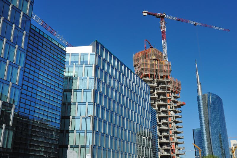 Milan New Skyscraper Under Construction Editorial Photo Image of