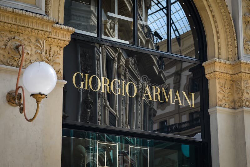 Milan - September 24, 2017: Giorgio Armani Store in Milan Editorial ...