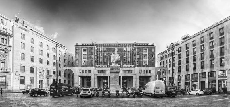 Panoramic View of Piazza Affari, Milan, Italy Editorial Image - Image ...