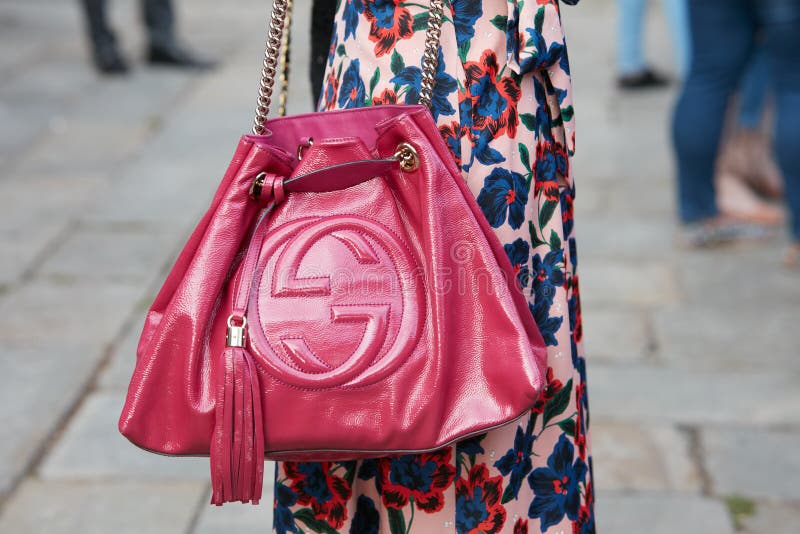 Cherry red designer inspired chain bag