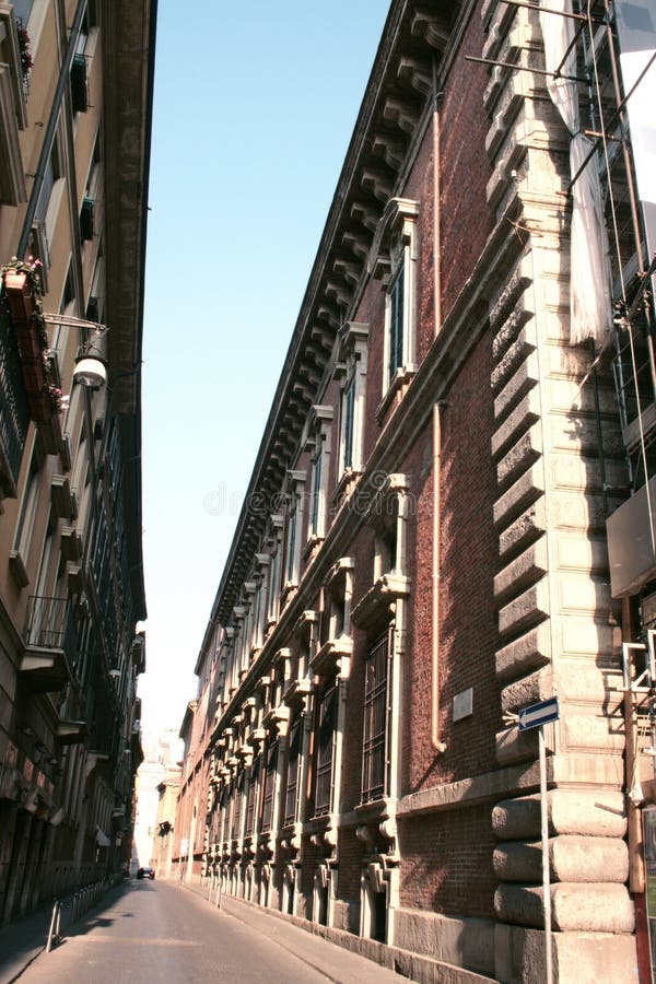 Milan Street. Ancient building