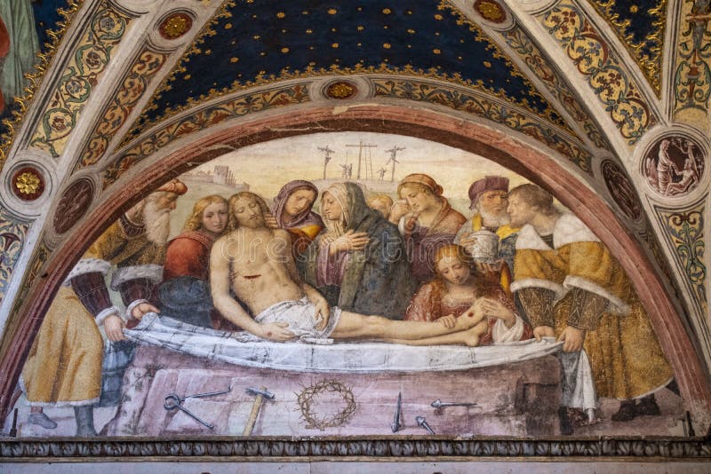 Milano, Italia, Europa, San Maurizio al Monastero Maggiore, chiesa, la cappella di Sistine di Milano, arte, affresco, monastero, fotografia stock libera da diritti Milano, Italia, Europa, San Maurizio al Monastero Maggiore, chiesa, la cappella di Sistine di Milano, arte, affresco, monastero, fotografia stock libera da diritti