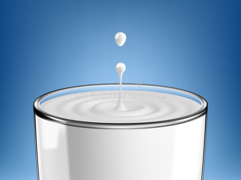 Milchtropfen mit Kräuselungen vektor abbildung