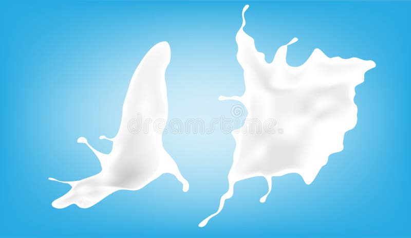Milchtropfen und Spritzenvektor stock abbildung