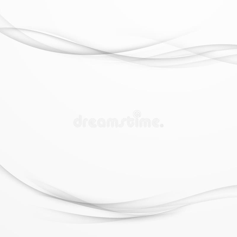 Mild grey gradient smoke air swoosh wave lines background stock illustration