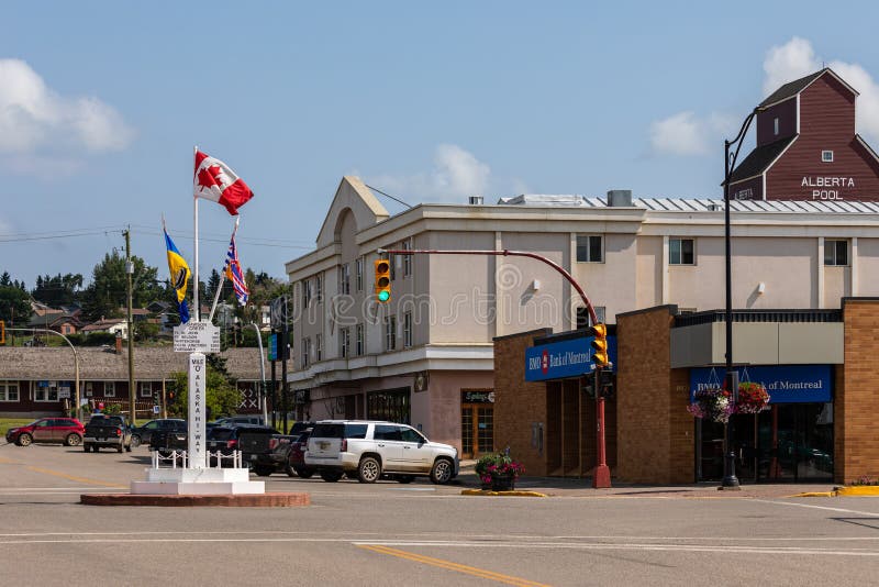 Mile 0 of the Alaska Highway in Dawson Creek Canada stock images Mile 0 of the Alaska Highway in Dawson Creek Canada stock images